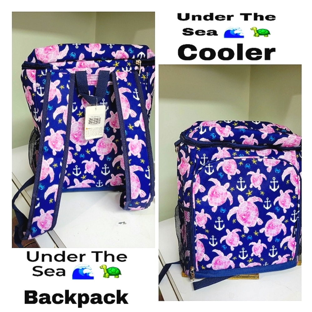 NWT Under the Sea 🐚NGIL backpack cooler, 5🌟s beach pool everyday ++